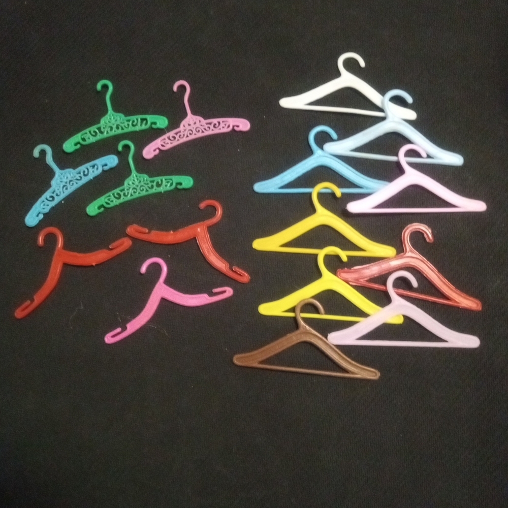 Mixed Lot of 16 Vintage Barbie Doll Clothes Hangers